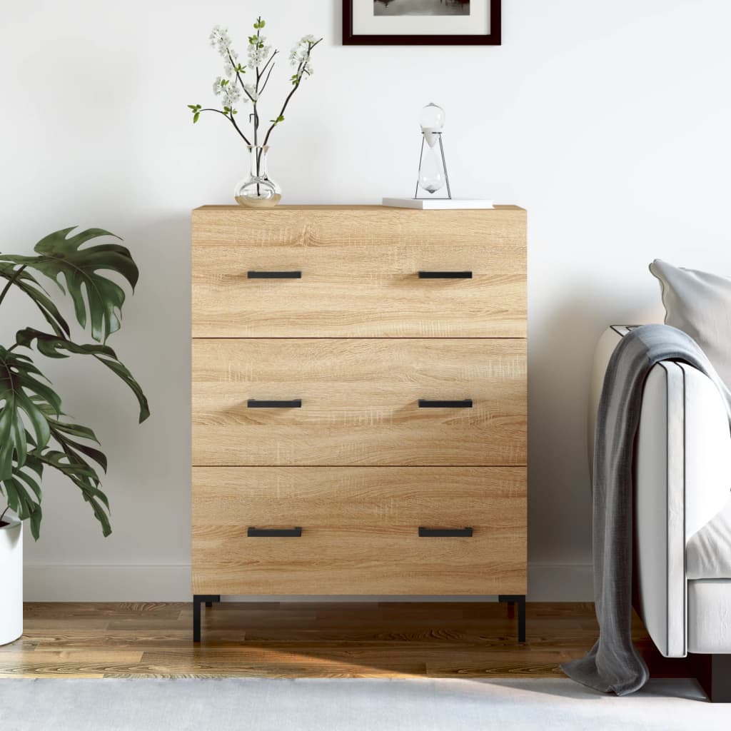 Buffet chêne sonoma 69,5x34x90 cm bois d'ingénierie - XIOS