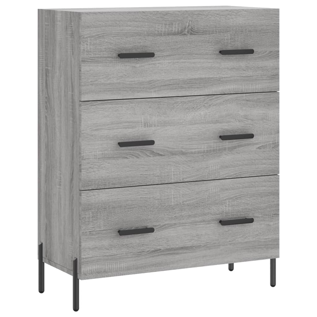 Buffet sonoma gris 69,5x34x90 cm bois d'ingénierie - XIOS