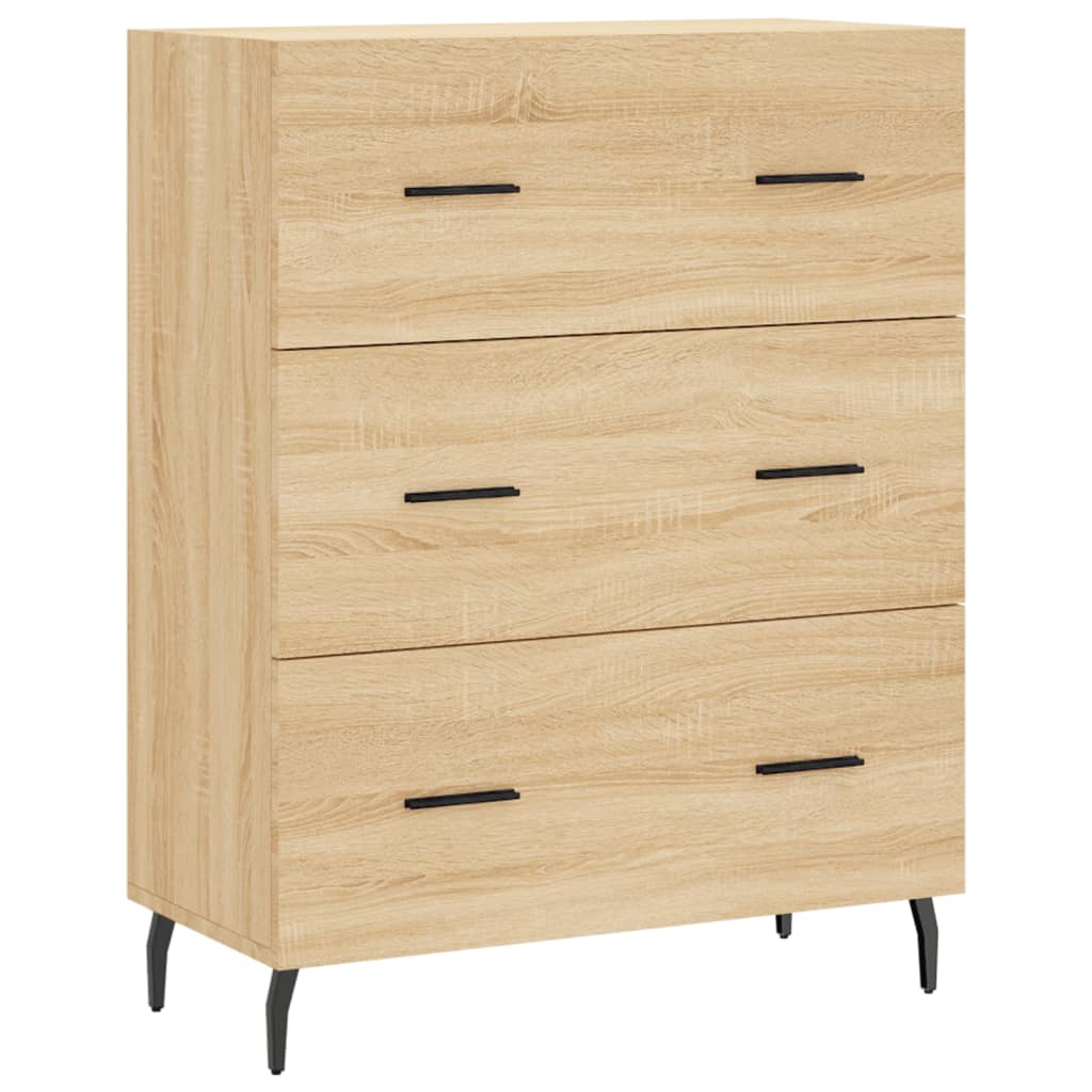 Buffet chêne sonoma 69,5x34x90 cm bois d'ingénierie - XIOS