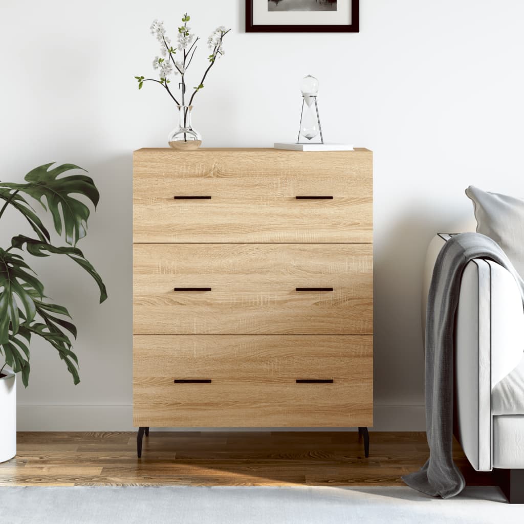Buffet chêne sonoma 69,5x34x90 cm bois d'ingénierie - XIOS