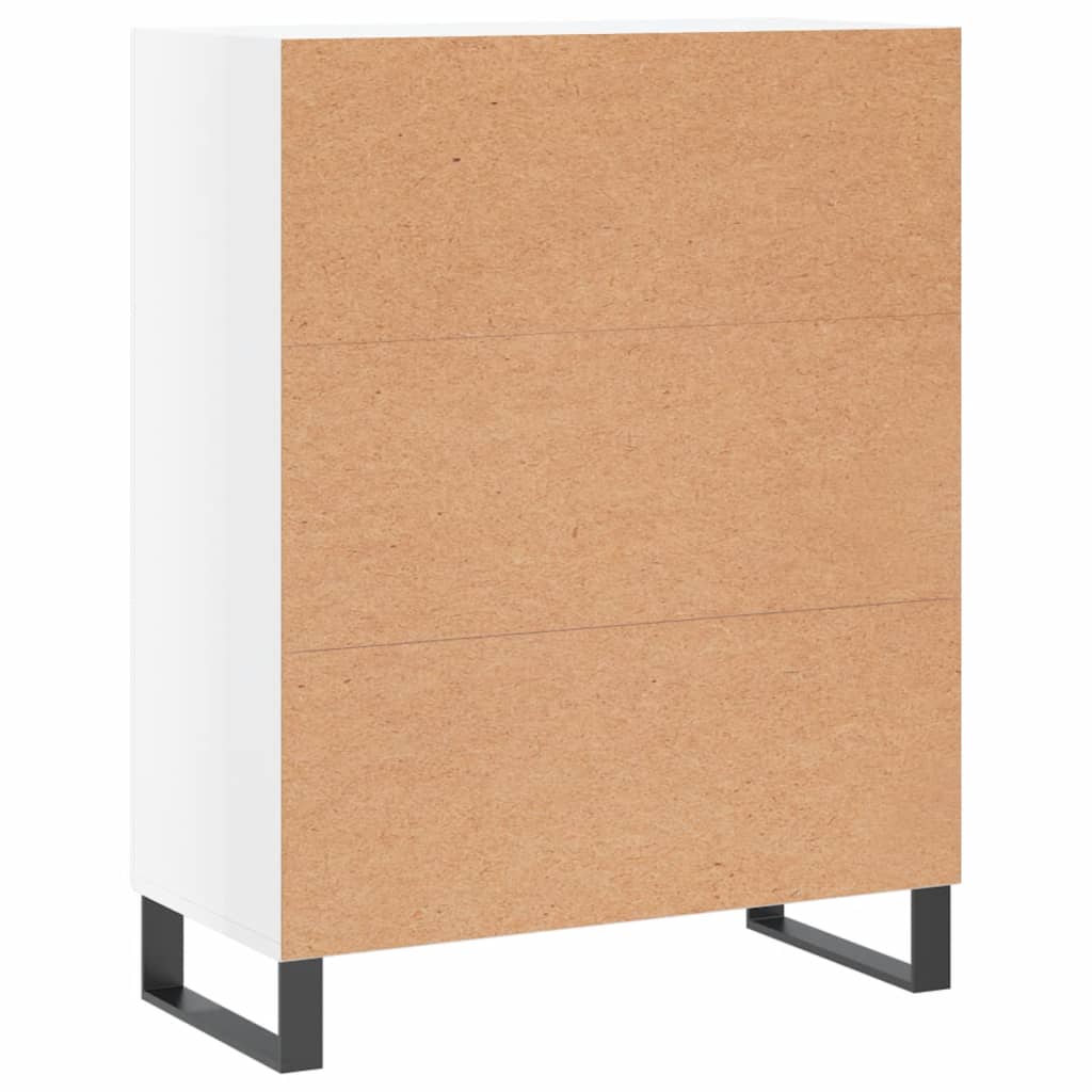 Buffet Blanc brillant 69,5x34x90 cm Bois d'ingénierie - XIOS