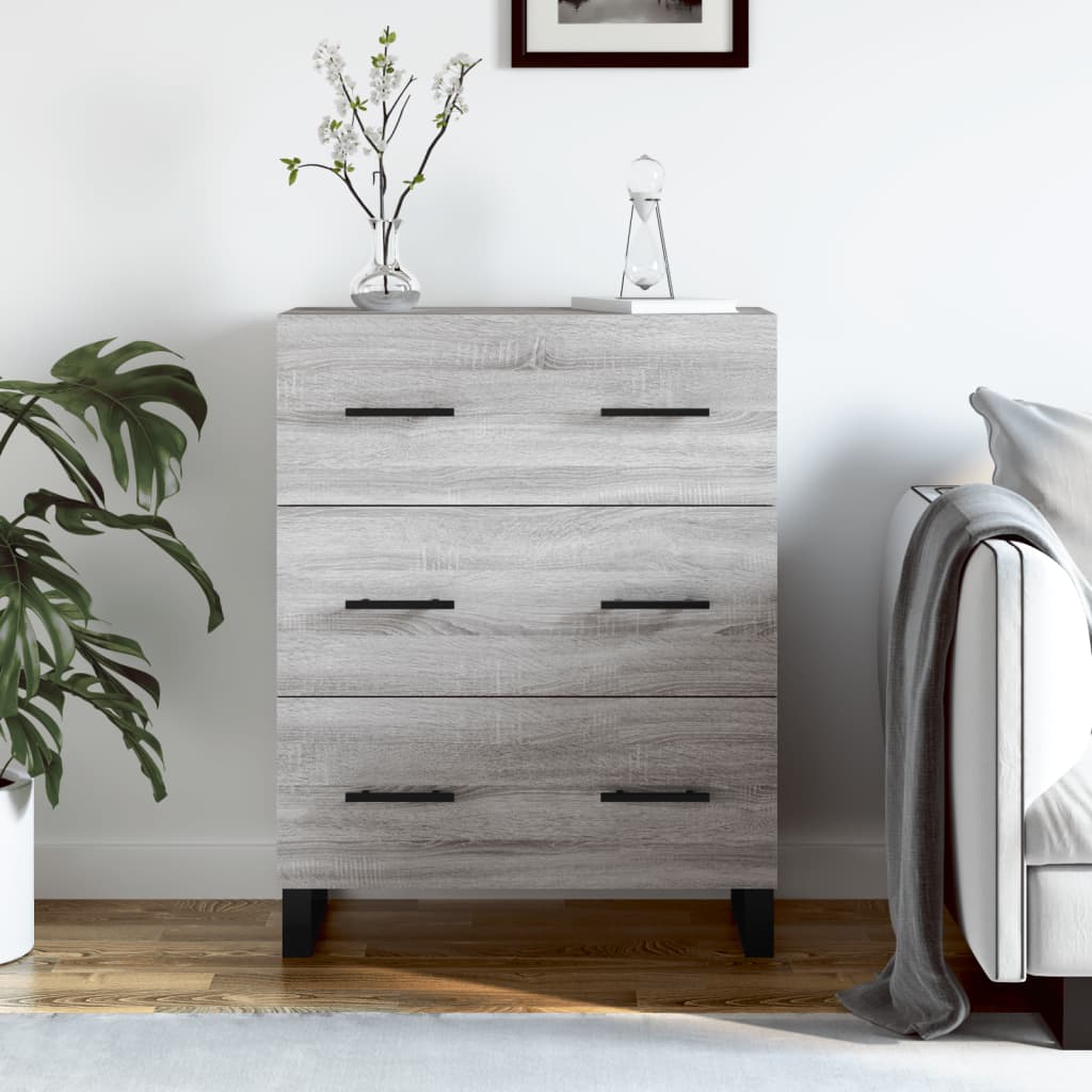 Buffet sonoma gris 69,5x34x90 cm bois d'ingénierie - XIOS