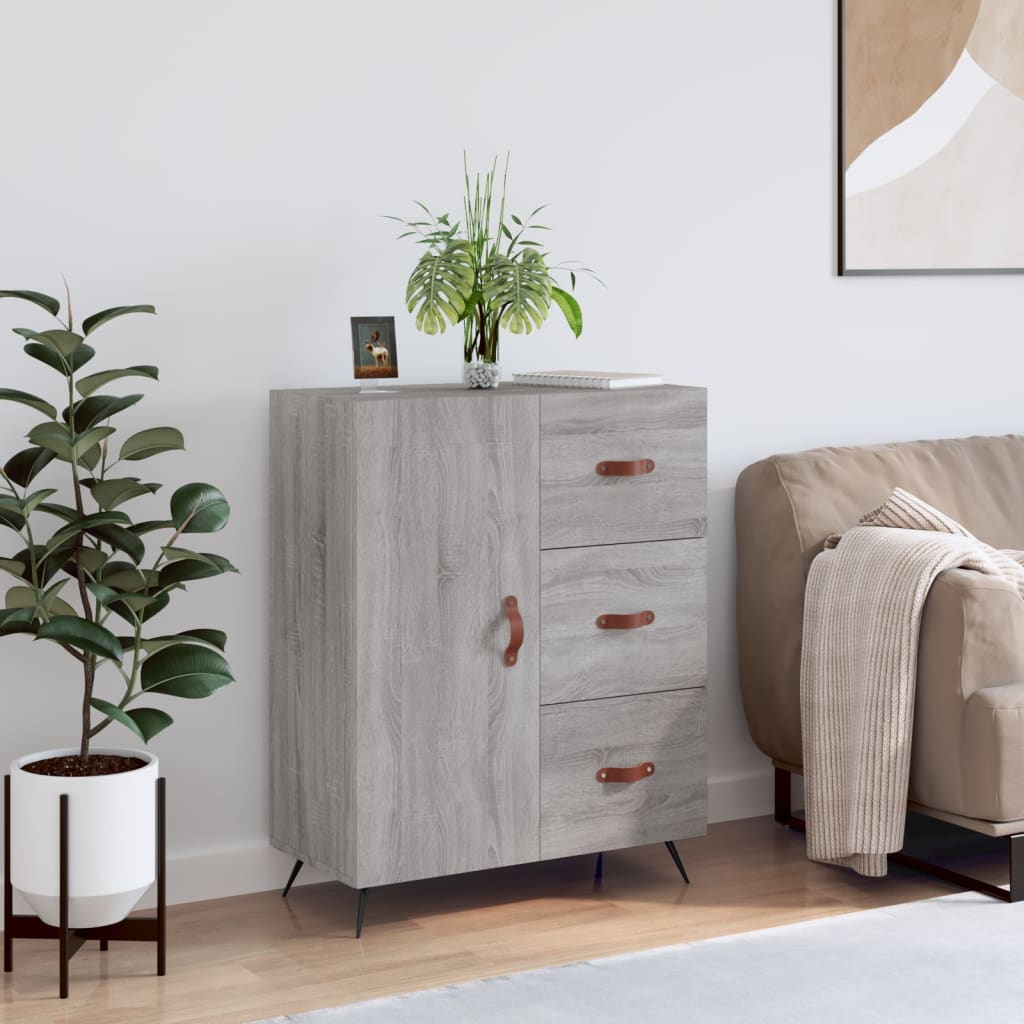Buffet sonoma gris 69,5x34x90 cm bois d'ingénierie - XIOS