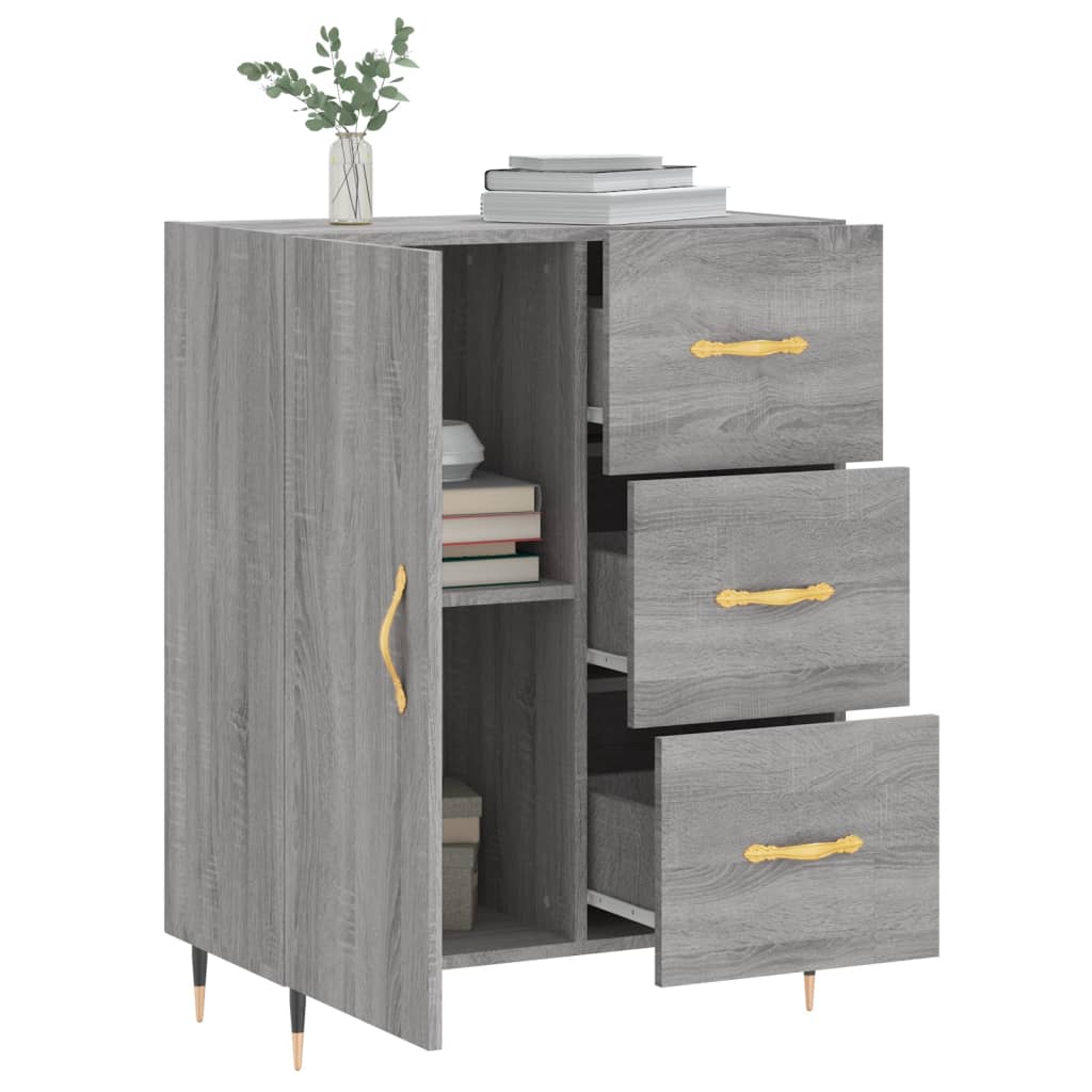 Buffet sonoma gris 69,5x34x90 cm bois d'ingénierie - XIOS