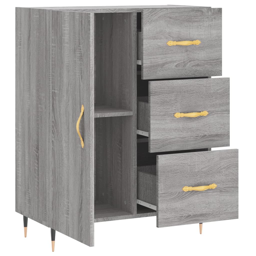Buffet sonoma gris 69,5x34x90 cm bois d'ingénierie - XIOS
