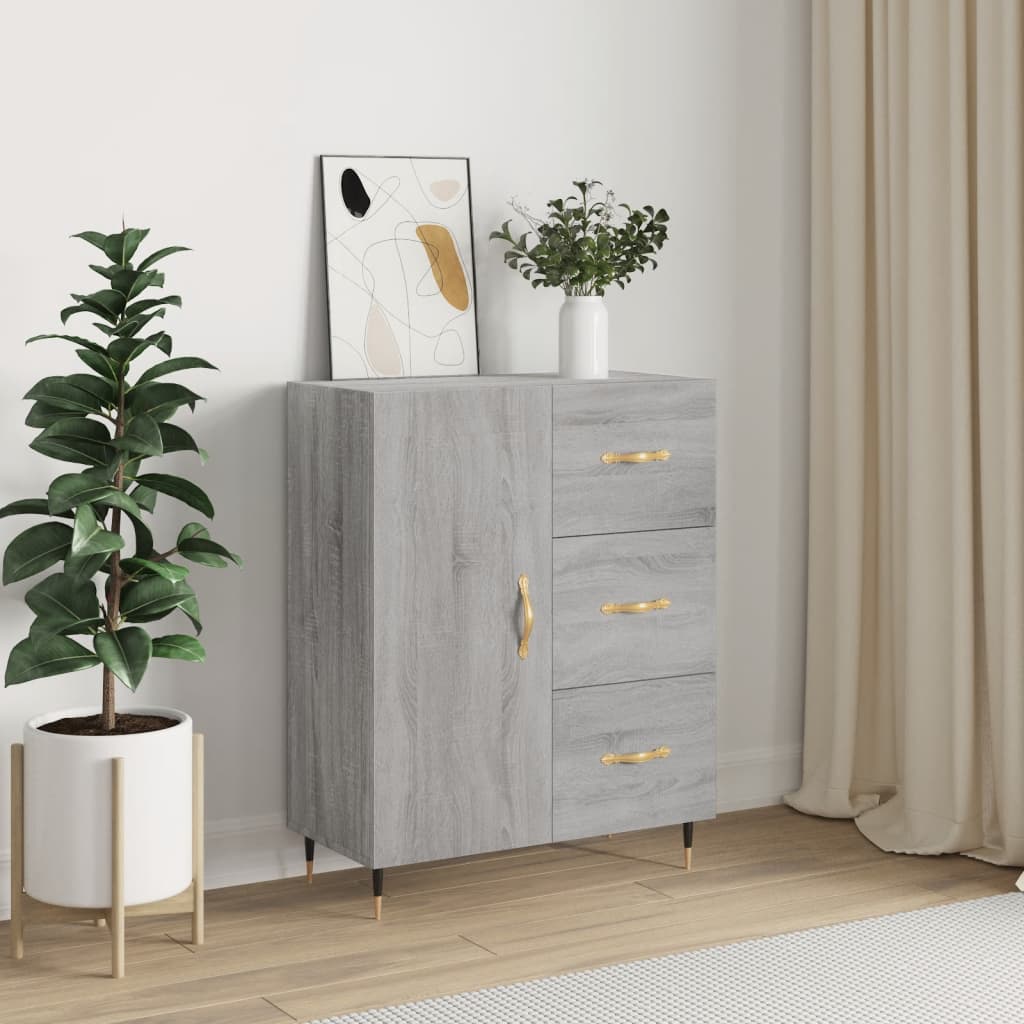 Buffet sonoma gris 69,5x34x90 cm bois d'ingénierie - XIOS