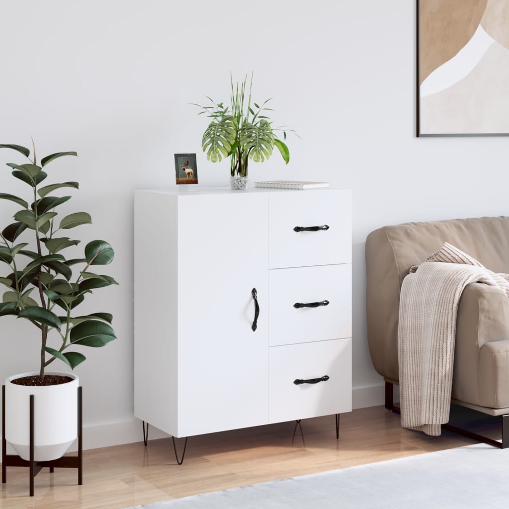 Buffet blanc 69,5x34x90 cm bois d'ingénierie - XIOS