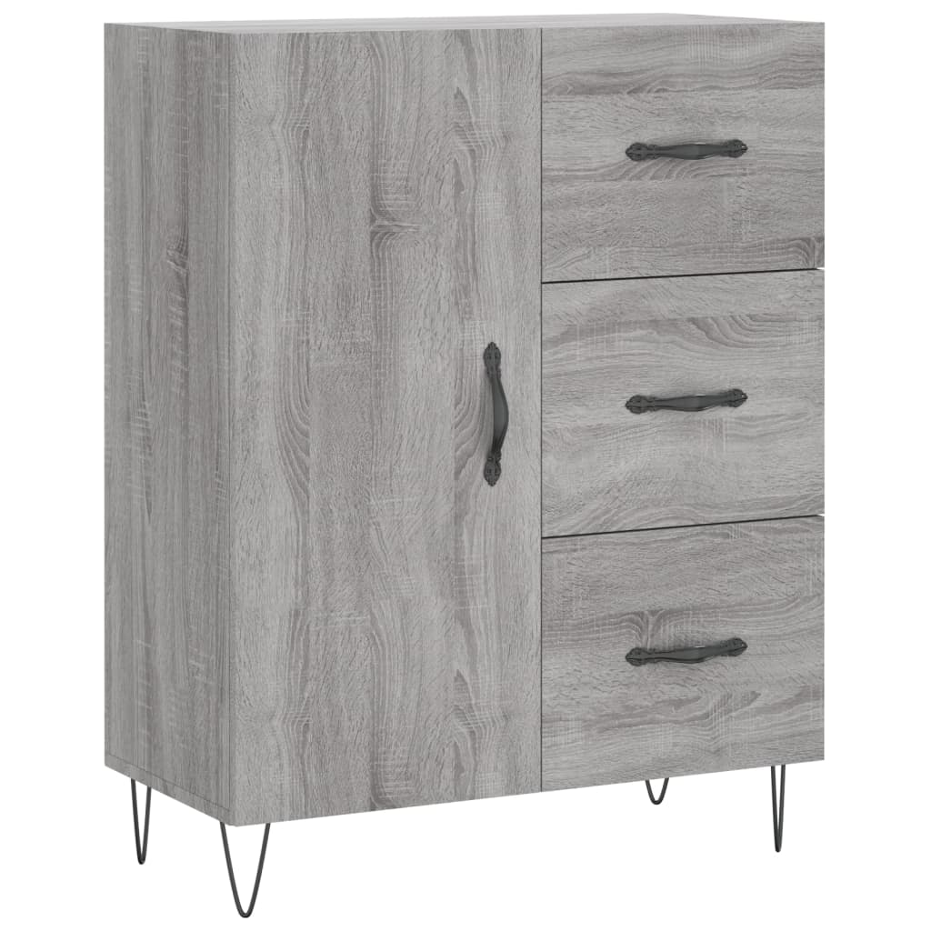 Buffet sonoma gris 69,5x34x90 cm bois d'ingénierie - XIOS