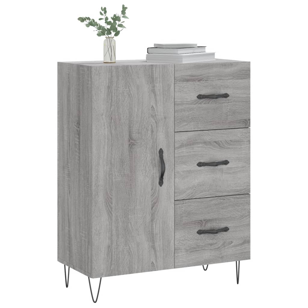 Buffet sonoma gris 69,5x34x90 cm bois d'ingénierie - XIOS
