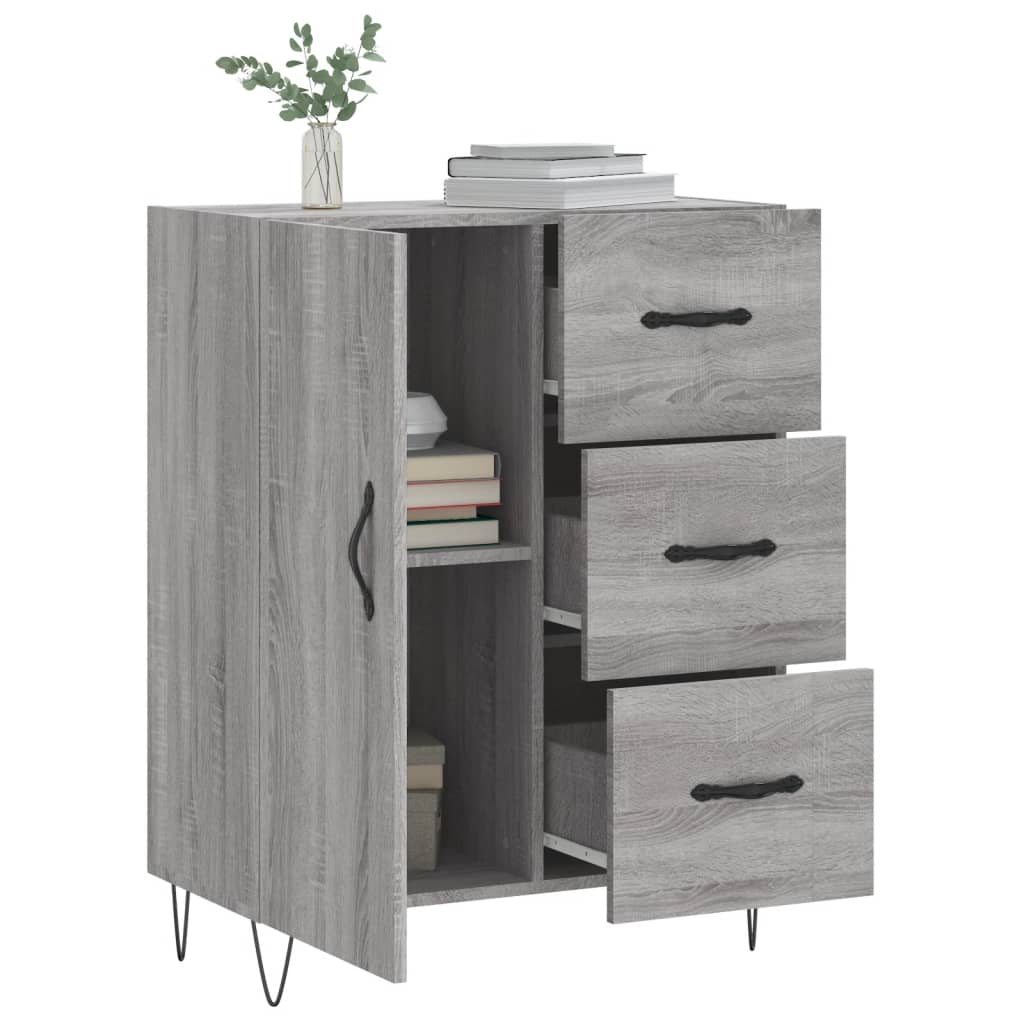 Buffet sonoma gris 69,5x34x90 cm bois d'ingénierie - XIOS