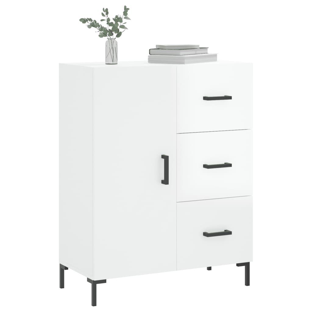 Buffet Blanc brillant 69,5x34x90 cm Bois d'ingénierie - XIOS