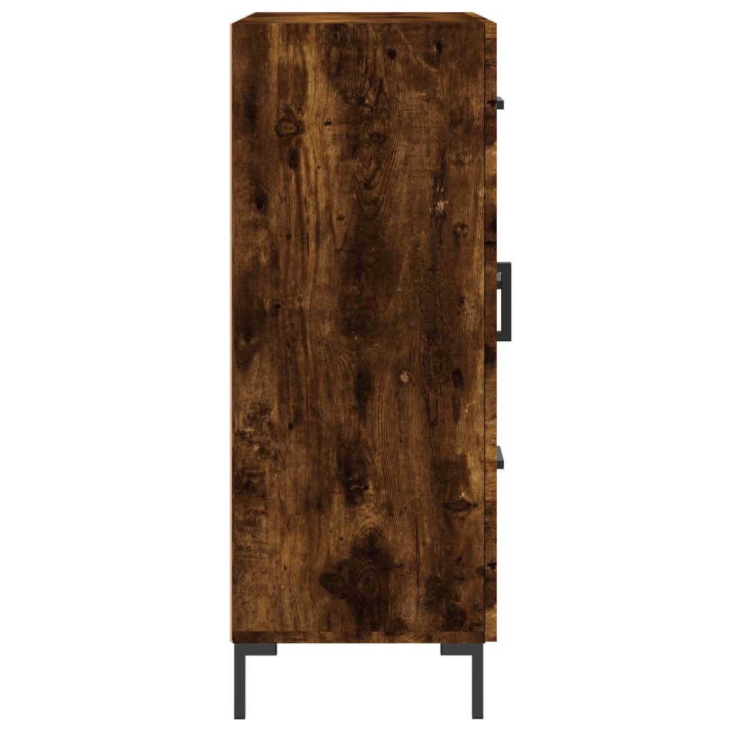 Buffet chêne fumé 69,5x34x90 cm bois d'ingénierie