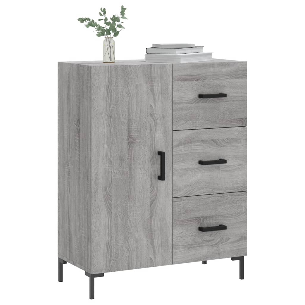 Buffet sonoma gris 69,5x34x90 cm bois d'ingénierie - XIOS