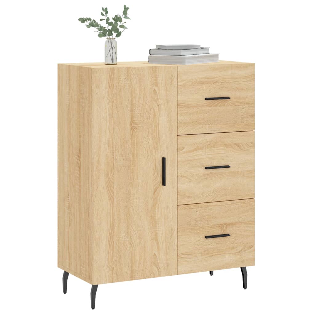 Buffet chêne sonoma 69,5x34x90 cm bois d'ingénierie - XIOS