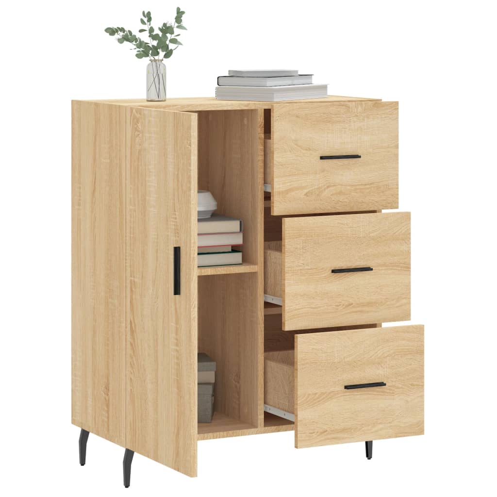 Buffet chêne sonoma 69,5x34x90 cm bois d'ingénierie - XIOS