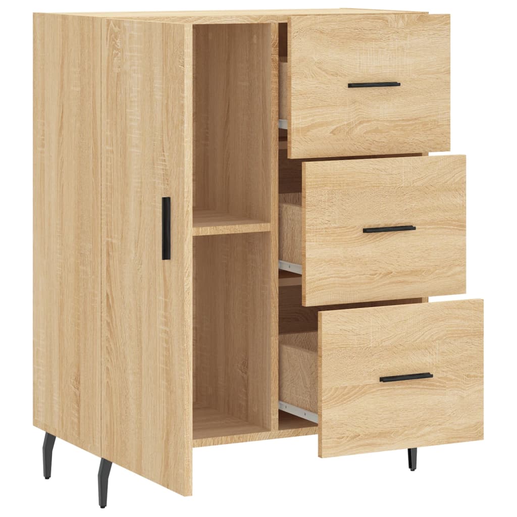 Buffet chêne sonoma 69,5x34x90 cm bois d'ingénierie - XIOS