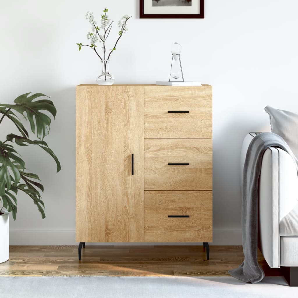Buffet chêne sonoma 69,5x34x90 cm bois d'ingénierie - XIOS