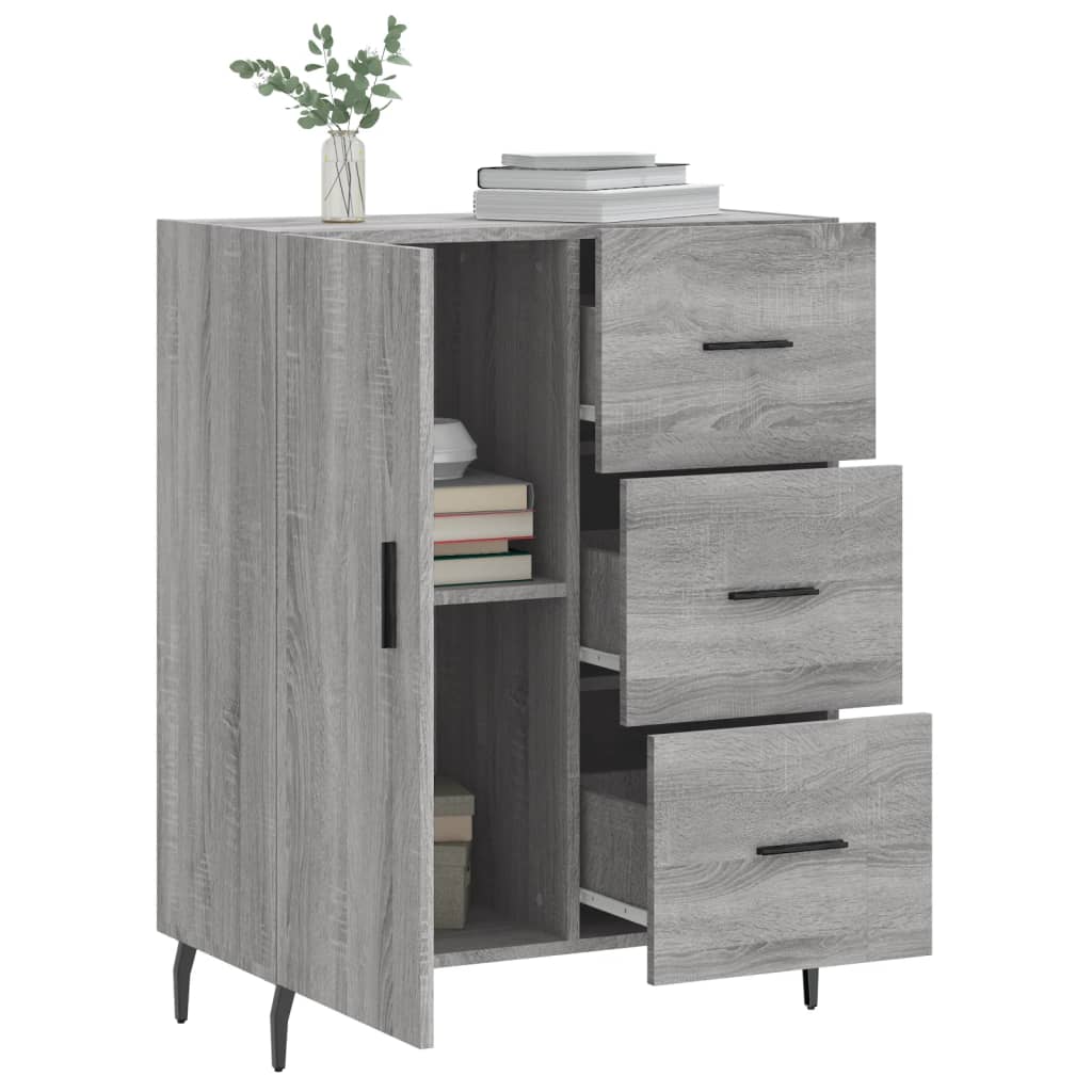 Buffet sonoma gris 69,5x34x90 cm bois d'ingénierie - XIOS