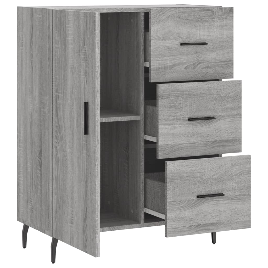 Buffet sonoma gris 69,5x34x90 cm bois d'ingénierie - XIOS