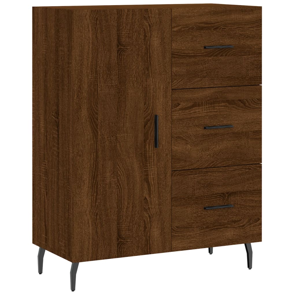 Buffet chêne marron 69,5x34x90 cm bois d'ingénierie - XIOS