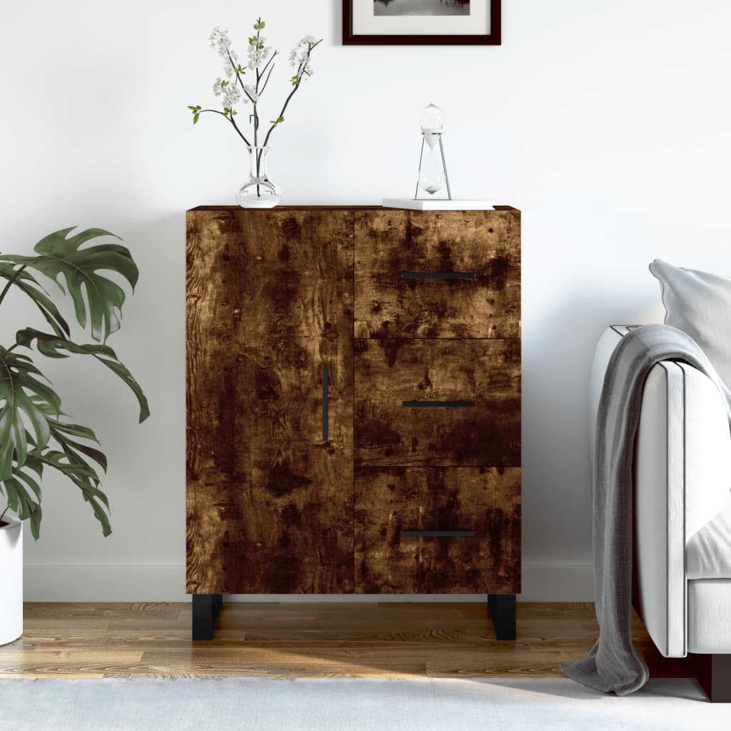 Buffet chêne fumé 69,5x34x90 cm bois d'ingénierie - XIOS