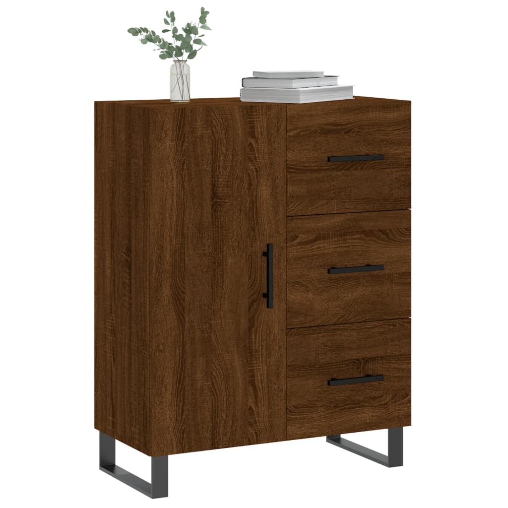 Buffet chêne marron 69,5x34x90 cm bois d'ingénierie - XIOS