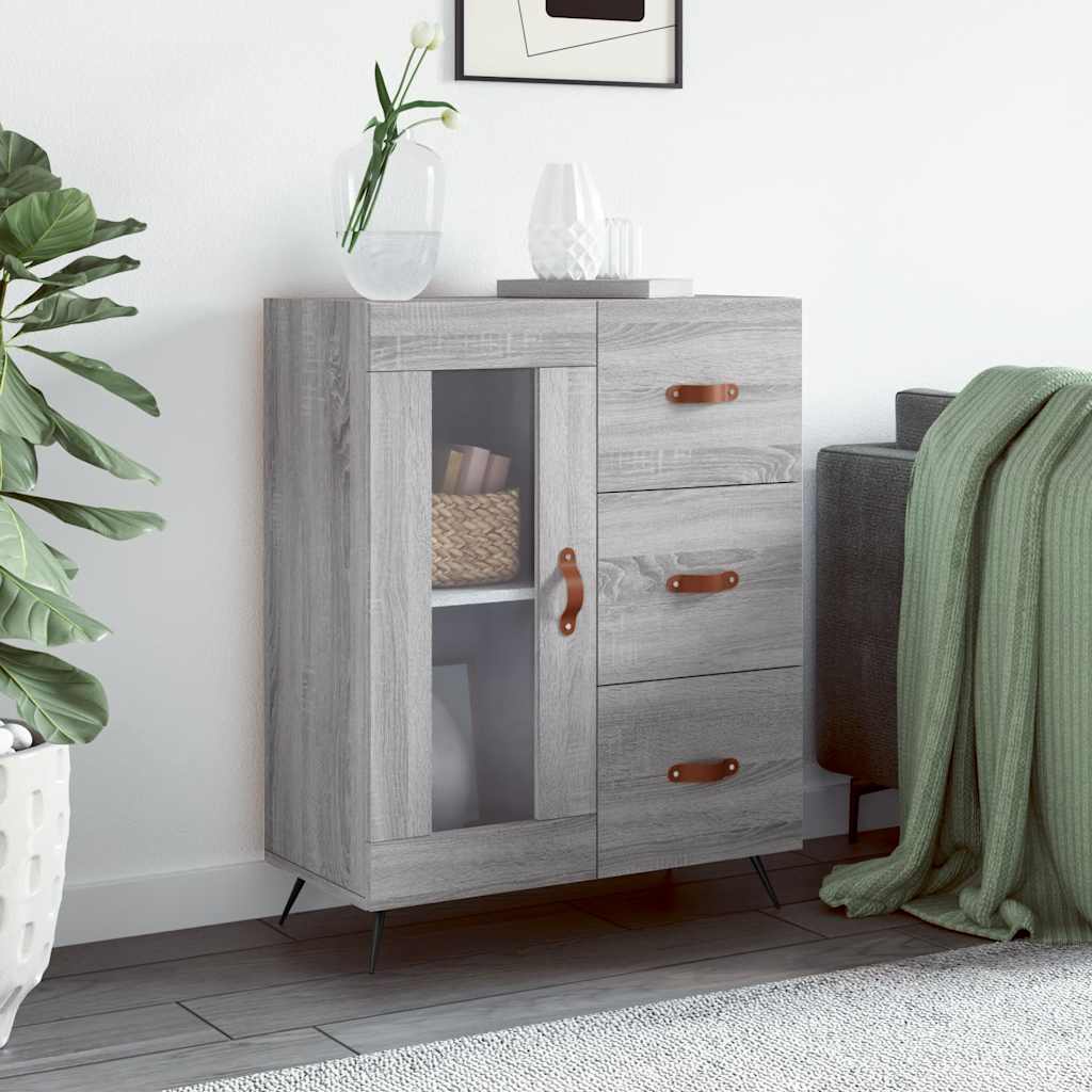 Buffet sonoma gris 69,5x34x90 cm bois d'ingénierie - XIOS