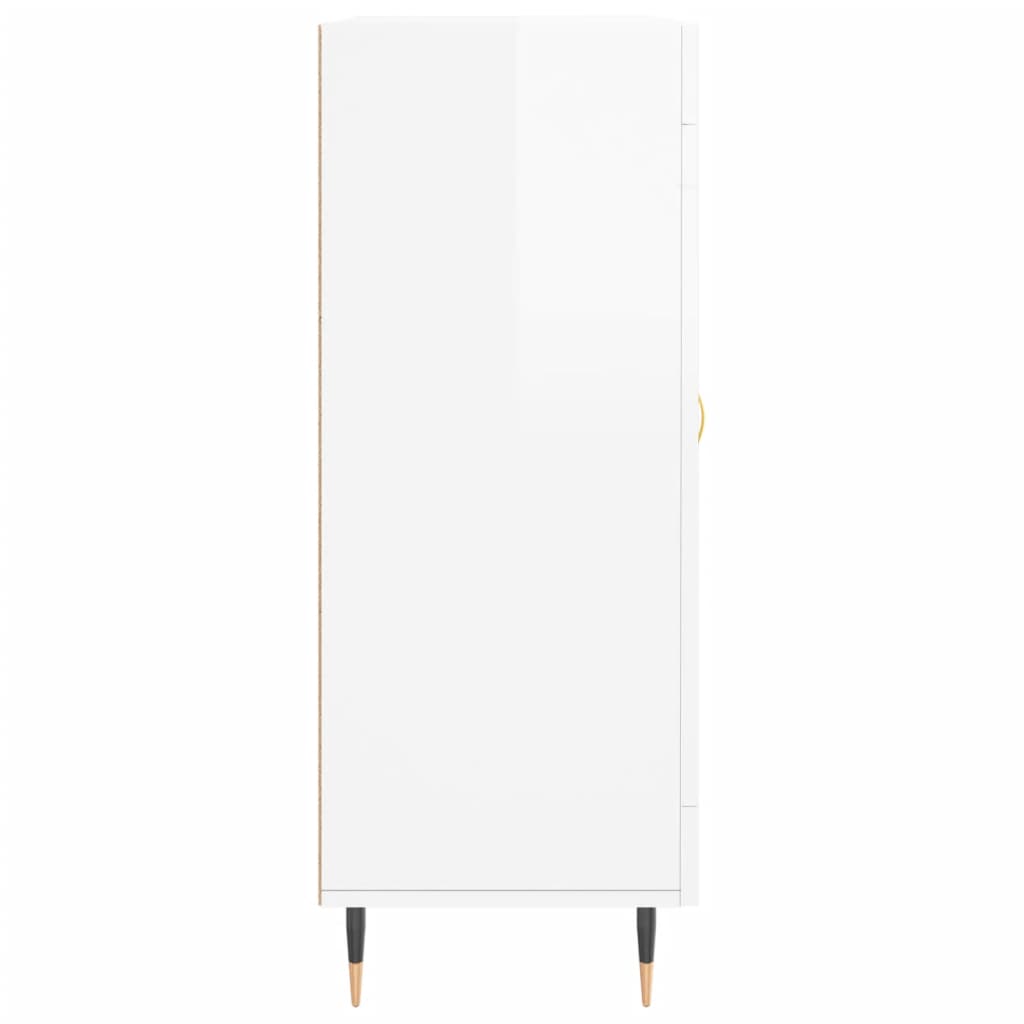 Buffet Blanc brillant 69,5x34x90 cm Bois d'ingénierie - XIOS