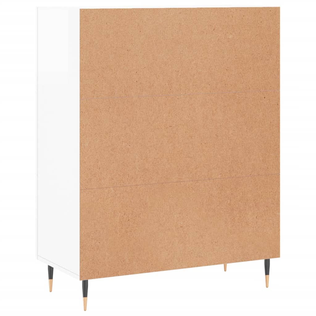 Buffet Blanc brillant 69,5x34x90 cm Bois d'ingénierie - XIOS