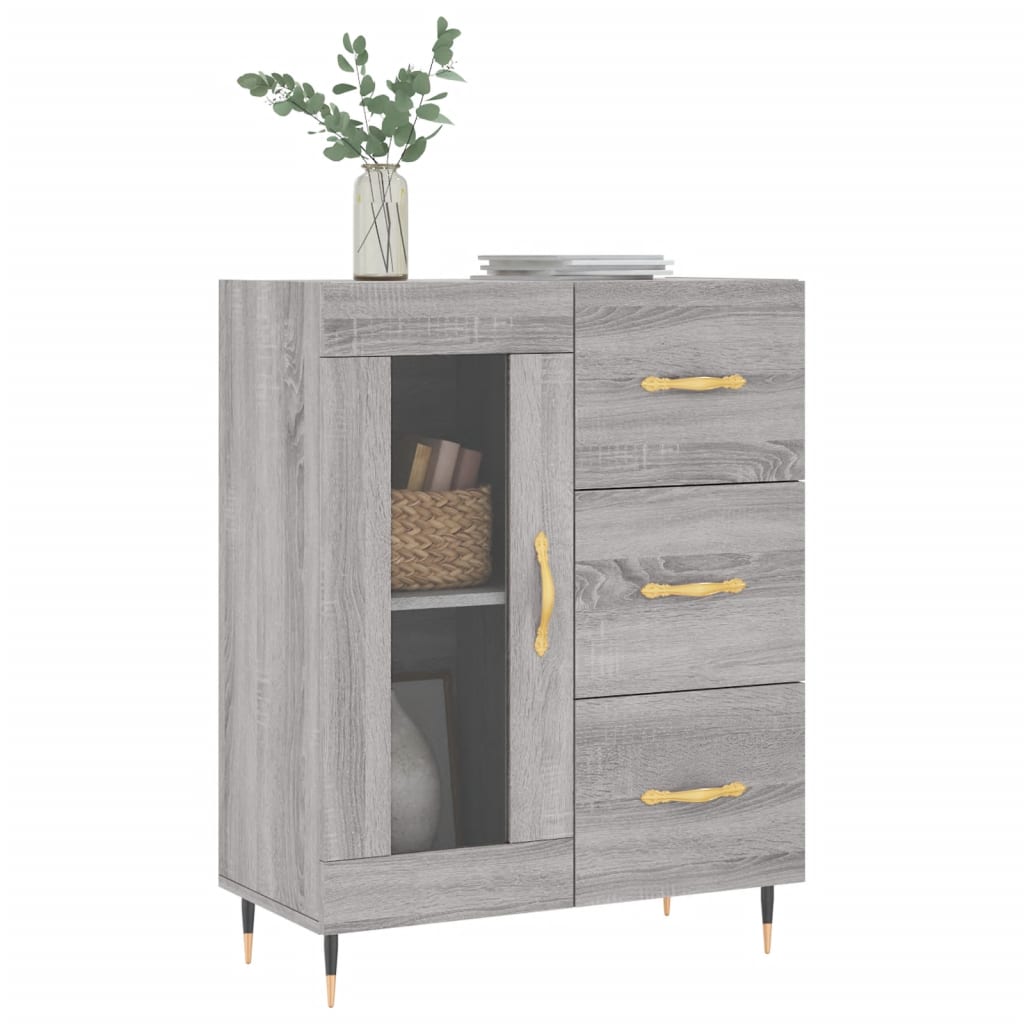 Buffet sonoma gris 69,5x34x90 cm bois d'ingénierie - XIOS