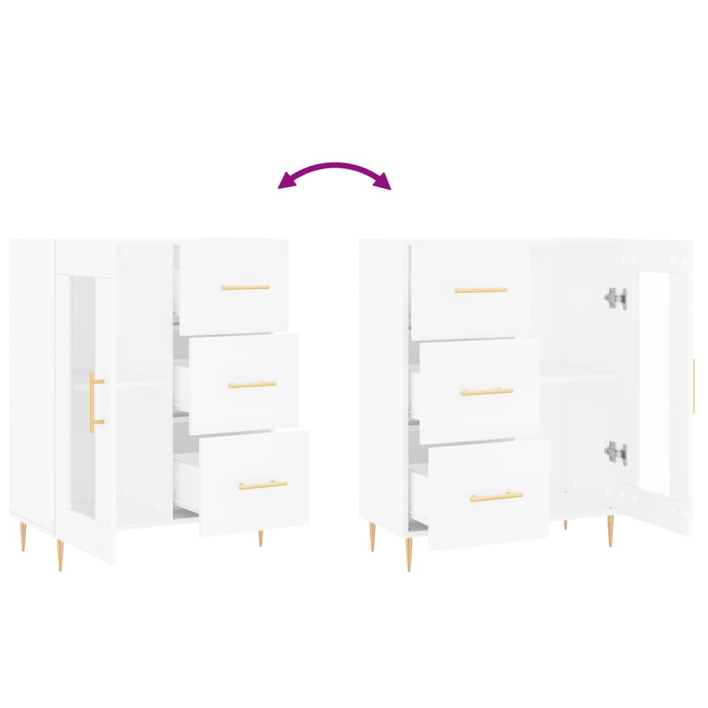 Buffet blanc 69,5x34x90 cm bois d'ingénierie - XIOS