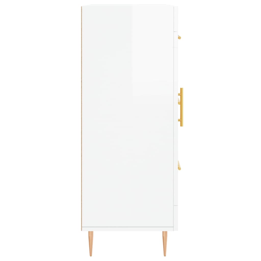 Buffet Blanc brillant 69,5x34x90 cm Bois d'ingénierie - XIOS