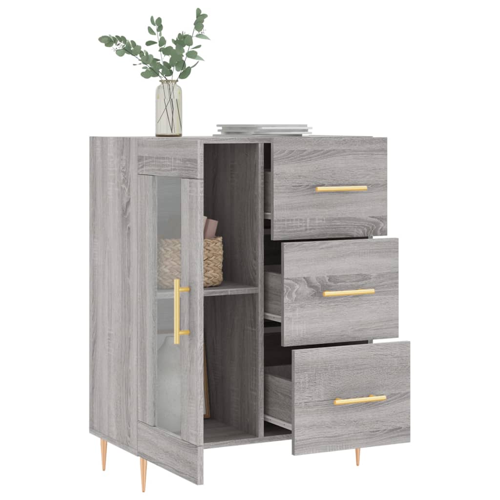 Buffet sonoma gris 69,5x34x90 cm bois d'ingénierie - XIOS
