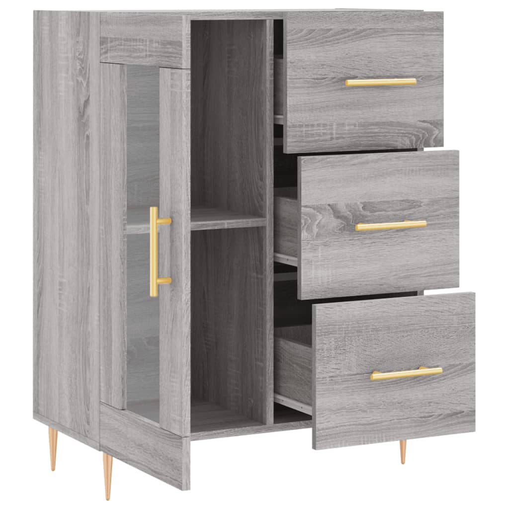 Buffet sonoma gris 69,5x34x90 cm bois d'ingénierie - XIOS