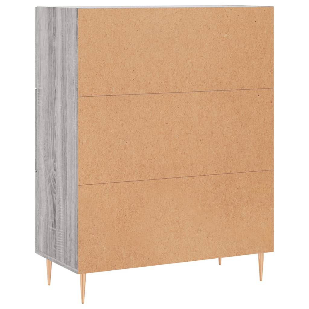 Buffet sonoma gris 69,5x34x90 cm bois d'ingénierie - XIOS