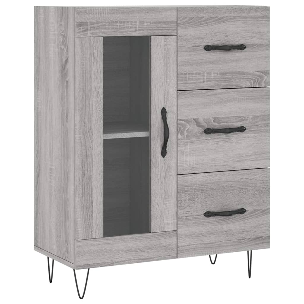 Buffet sonoma gris 69,5x34x90 cm bois d'ingénierie - XIOS