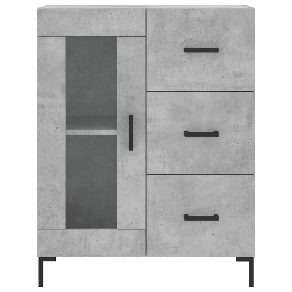 Buffet gris béton 69,5x34x90 cm bois d'ingénierie - XIOS