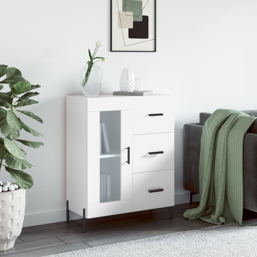 Buffet blanc 69,5x34x90 cm bois d'ingénierie - XIOS
