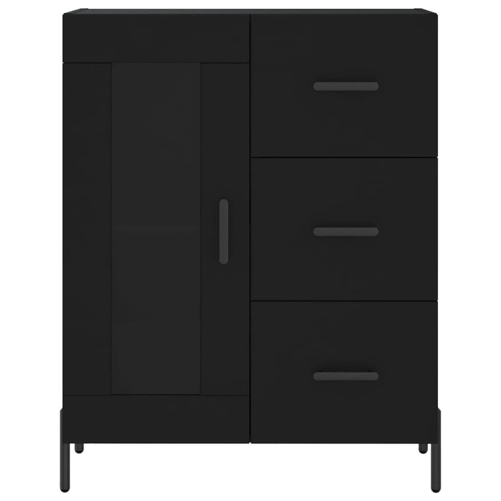 Buffet noir 69,5x34x90 cm bois d'ingénierie - XIOS