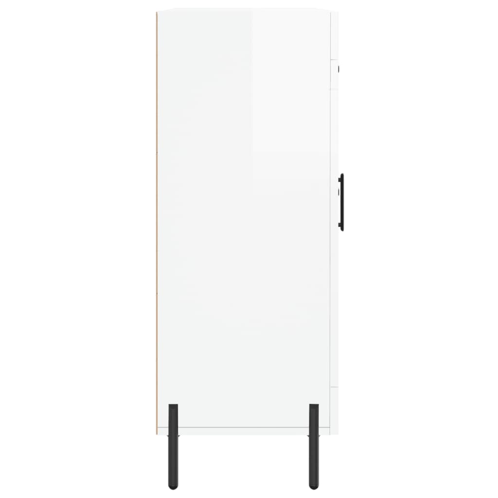 Buffet Blanc brillant 69,5x34x90 cm Bois d'ingénierie - XIOS
