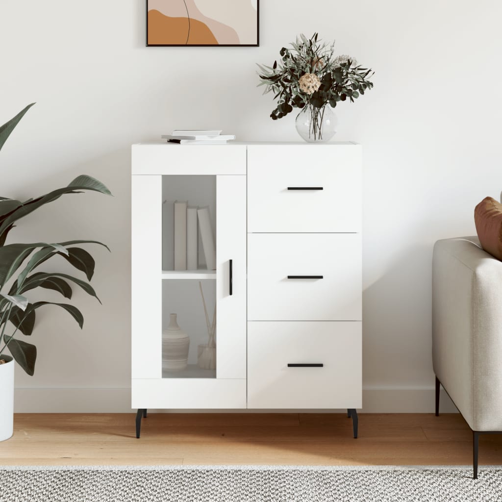 Buffet blanc 69,5x34x90 cm bois d'ingénierie - XIOS