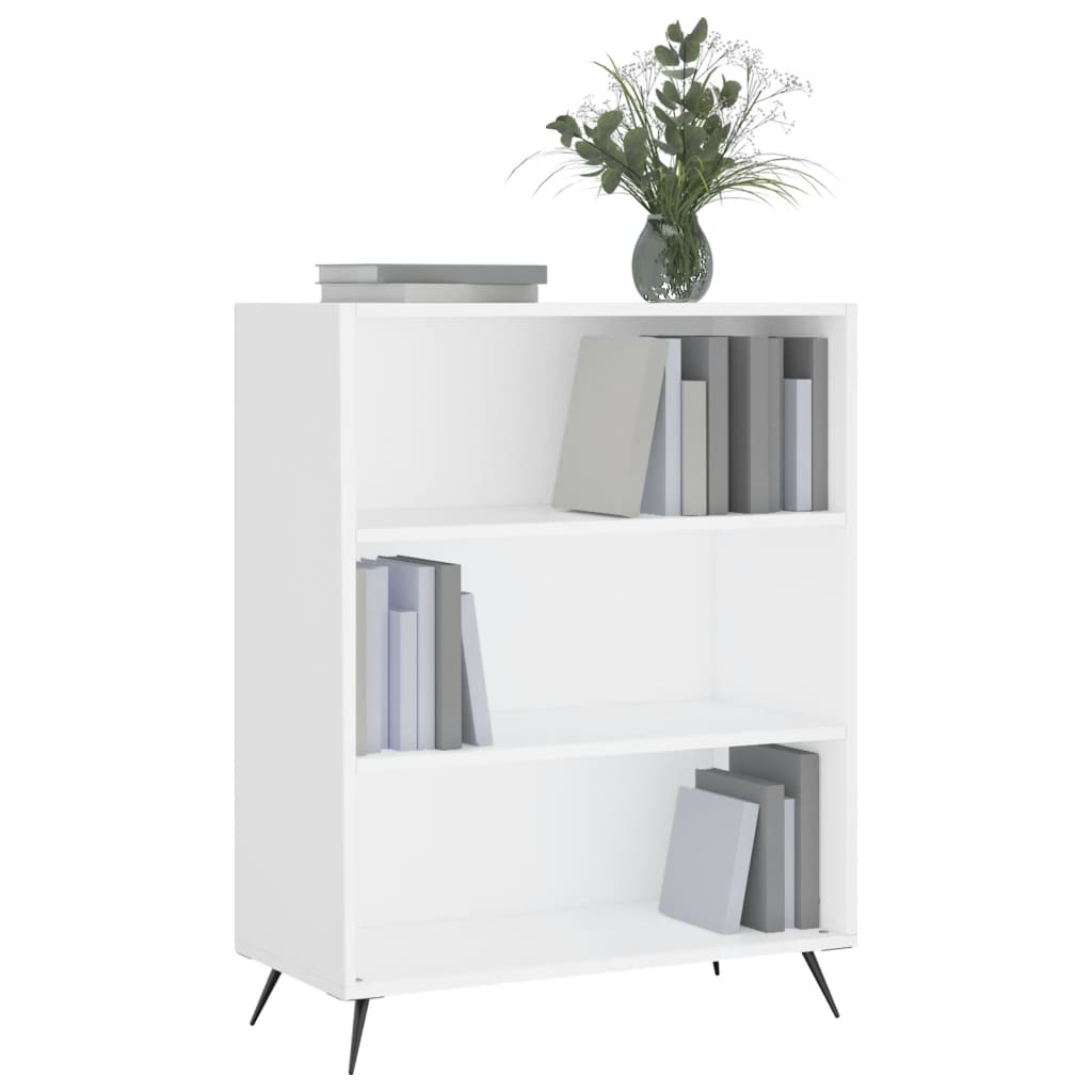 Bibliothèque blanc 69,5x32,5x90 cm bois d'ingénierie - XIOS