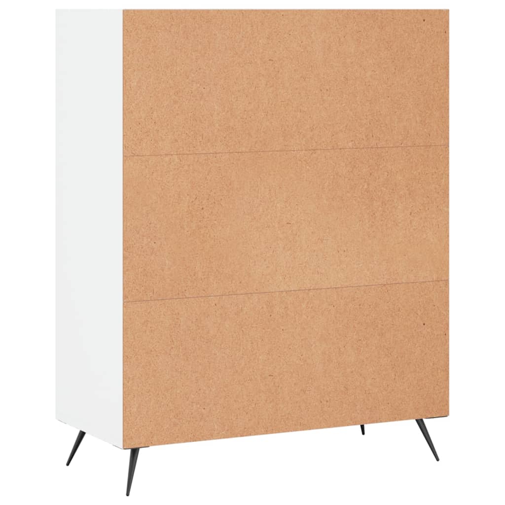 Bibliothèque blanc 69,5x32,5x90 cm bois d'ingénierie - XIOS