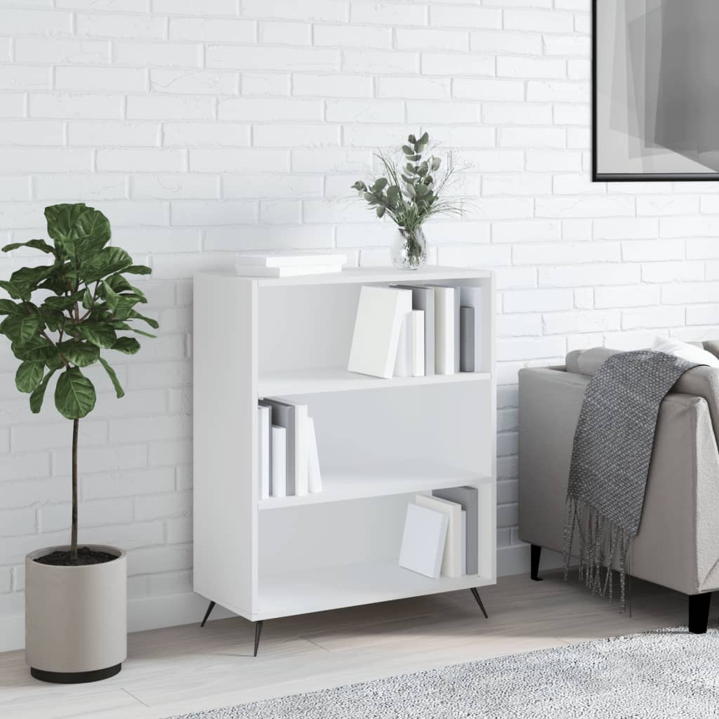 Bibliothèque blanc 69,5x32,5x90 cm bois d'ingénierie - XIOS