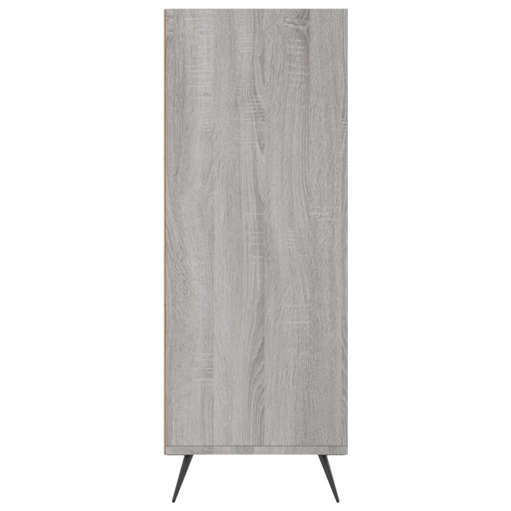 Bibliothèque sonoma gris 69,5x32,5x90 cm bois d'ingénierie - XIOS