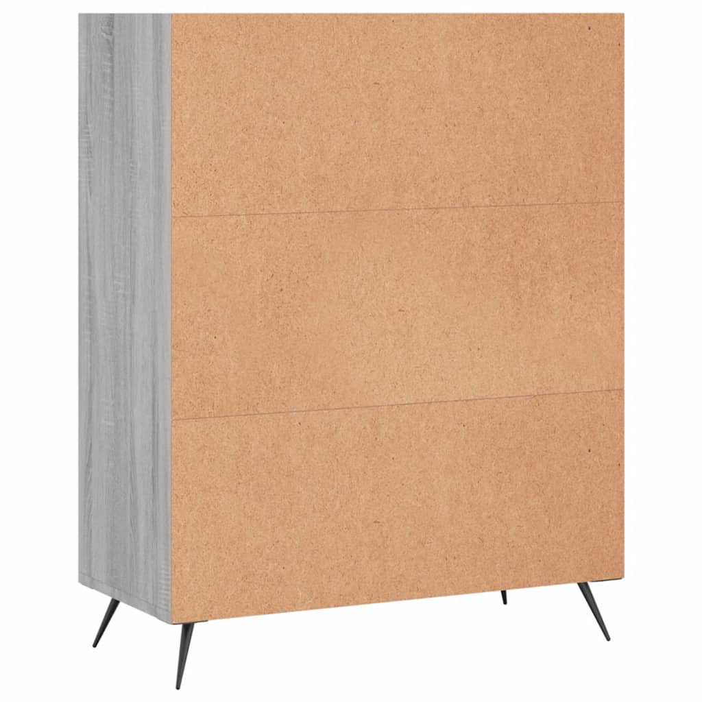 Bibliothèque sonoma gris 69,5x32,5x90 cm bois d'ingénierie - XIOS