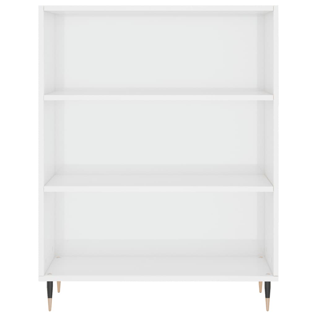 Bibliothèque blanc brillant 69,5x32,5x90 cm bois d'ingénierie - XIOS