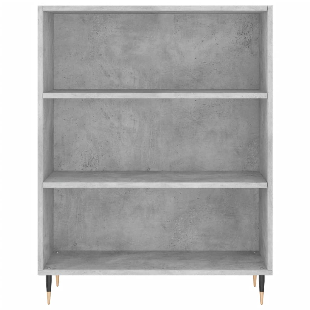 Bibliothèque gris béton 69,5x32,5x90 cm bois d'ingénierie - XIOS