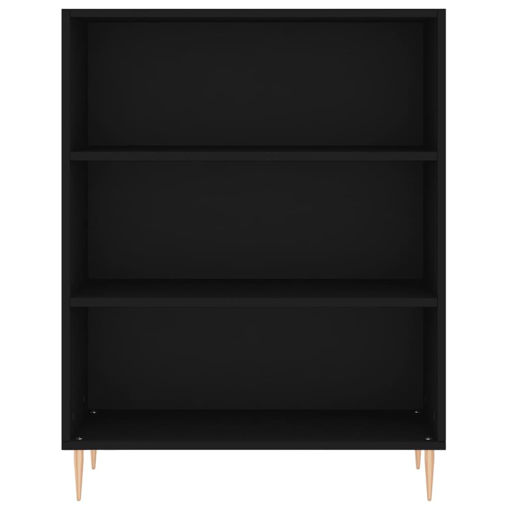 Bibliothèque noir 69,5x32,5x90 cm bois d'ingénierie - XIOS