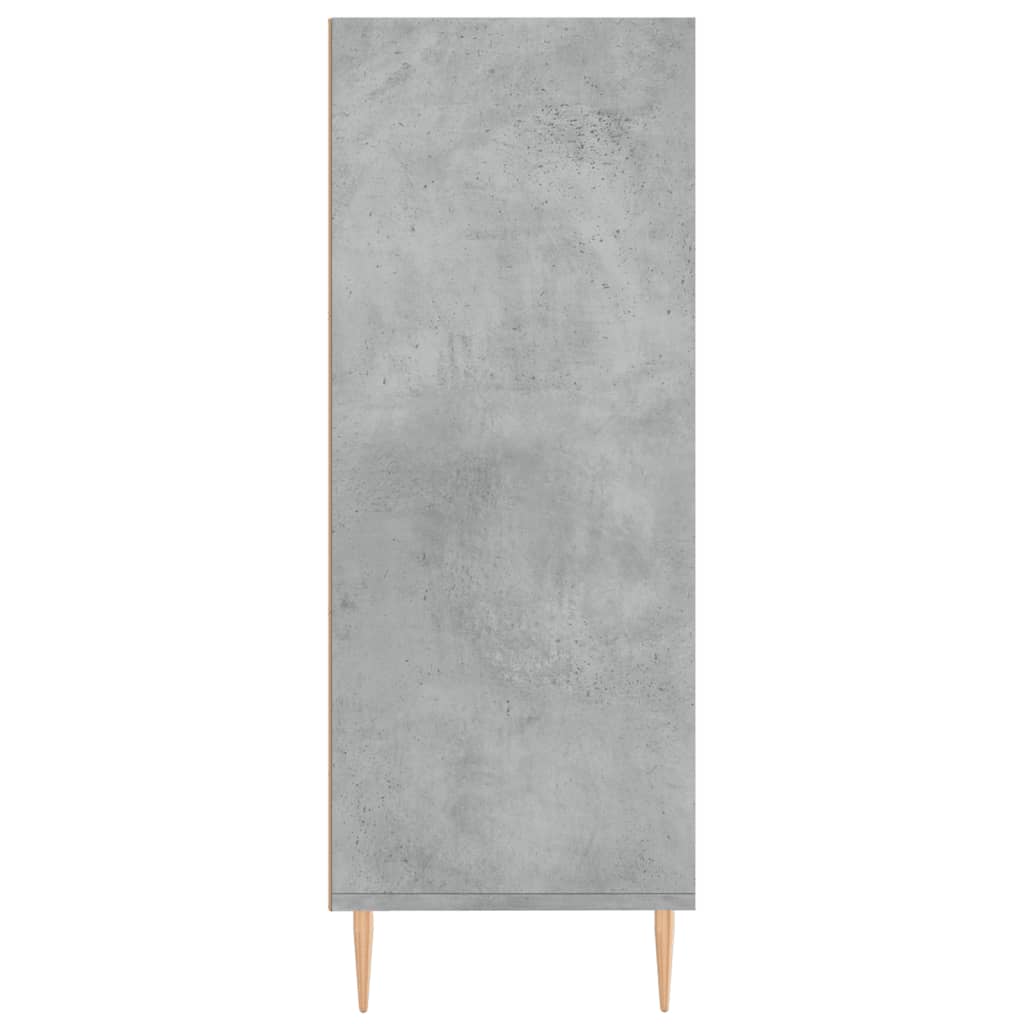 Bibliothèque gris béton 69,5x32,5x90 cm bois d'ingénierie - XIOS